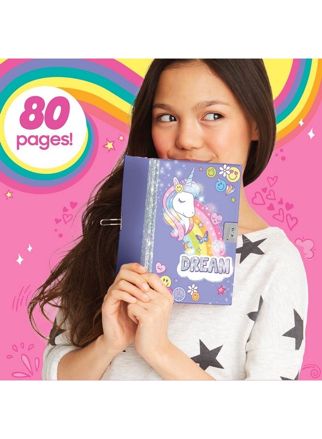 جاست ماي ستايل مذكرات مضيئة، مذكرات شخصية مع قفل ومفتاح، هدية رائعة للفتيات والمراهقين، مثالية لمخيم صيفي أو مخيم للنوم، مذكرات بقلم جل للأطفال من سن 6 و7 و8 و9 سنوات (قد تختلف العبوة) - Image 4