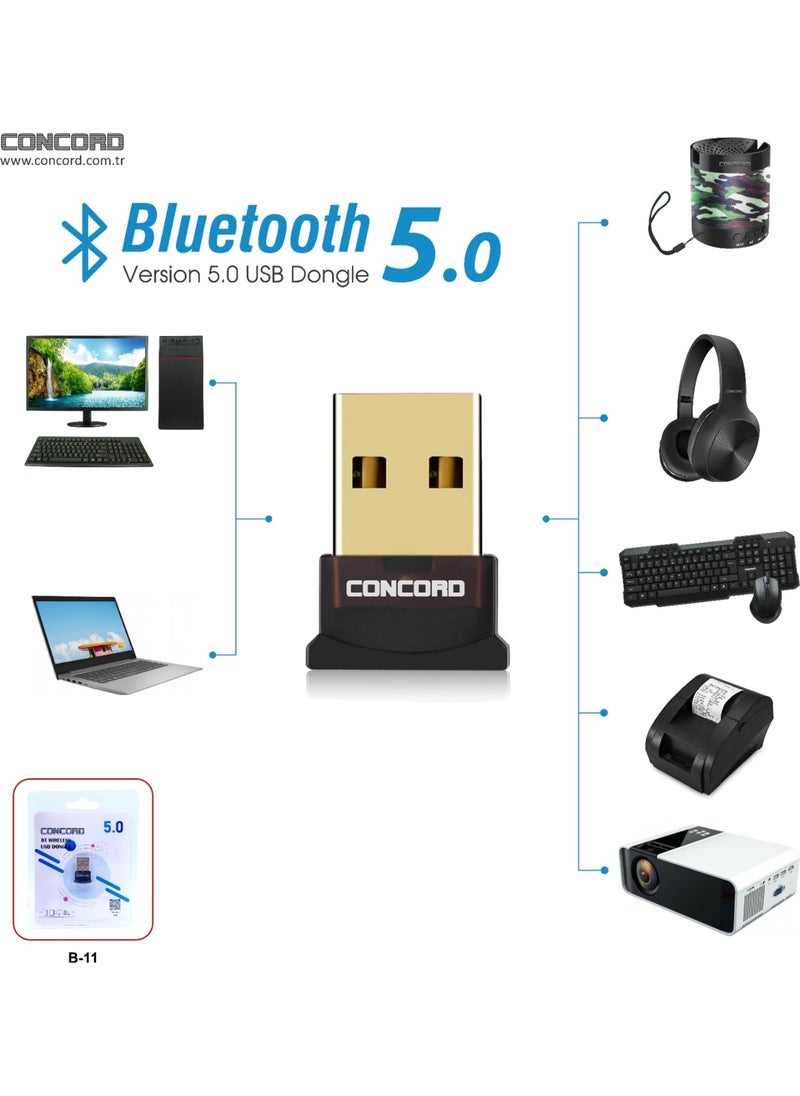 B-11 Bluetooth 5.0 Dongle Adapter Coverage 20MT - pzsku/Z1FCDFA39EA26EF570D16Z/45/_/1725790783/f5aef1f2-ee16-4c5e-b336-28e8943322e2