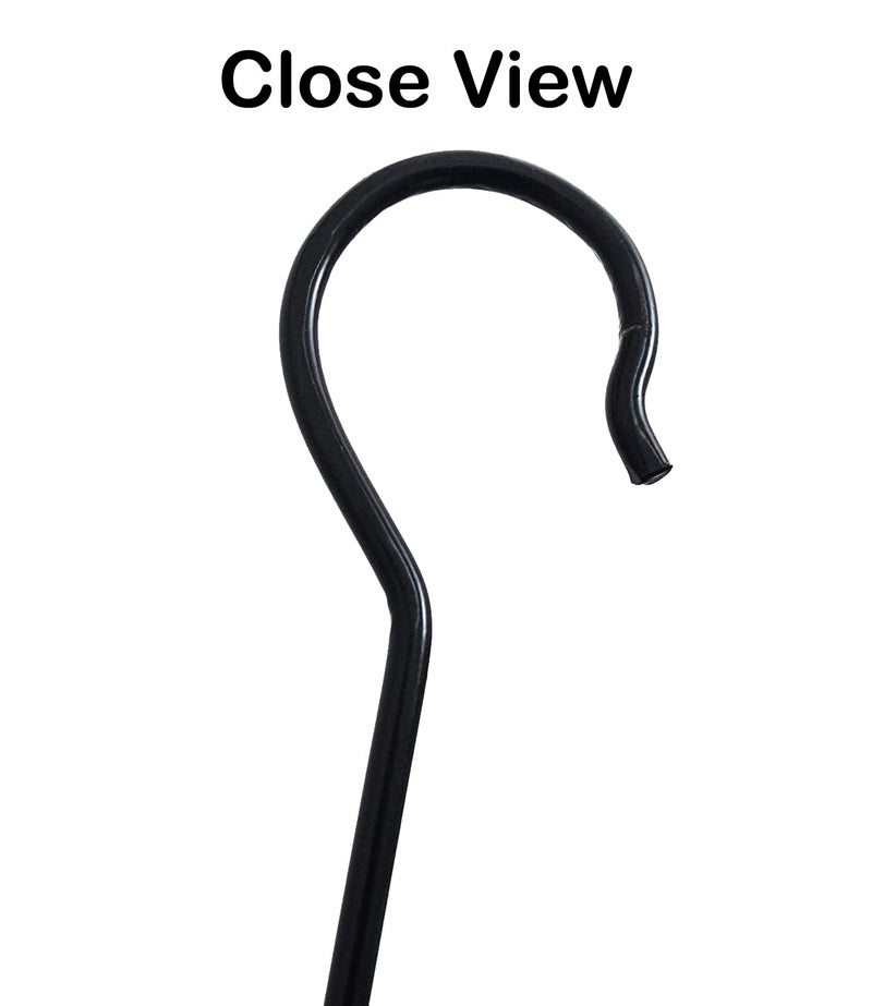 CRAFTCASTLE Large S Hooks Black | Long S Hooks for Hanging Plant | Extension Hooks for Kitchenware, Utensils, Pergola, Closet, Flower Basket S Hook 92Cm (Pack of 6) - Image 5