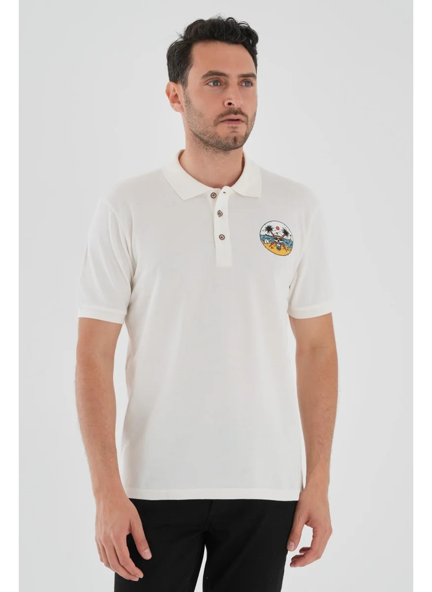 Alexander Gardi Alexandergardı Printed Polo Neck T-Shirt (E21-IGNPL01)