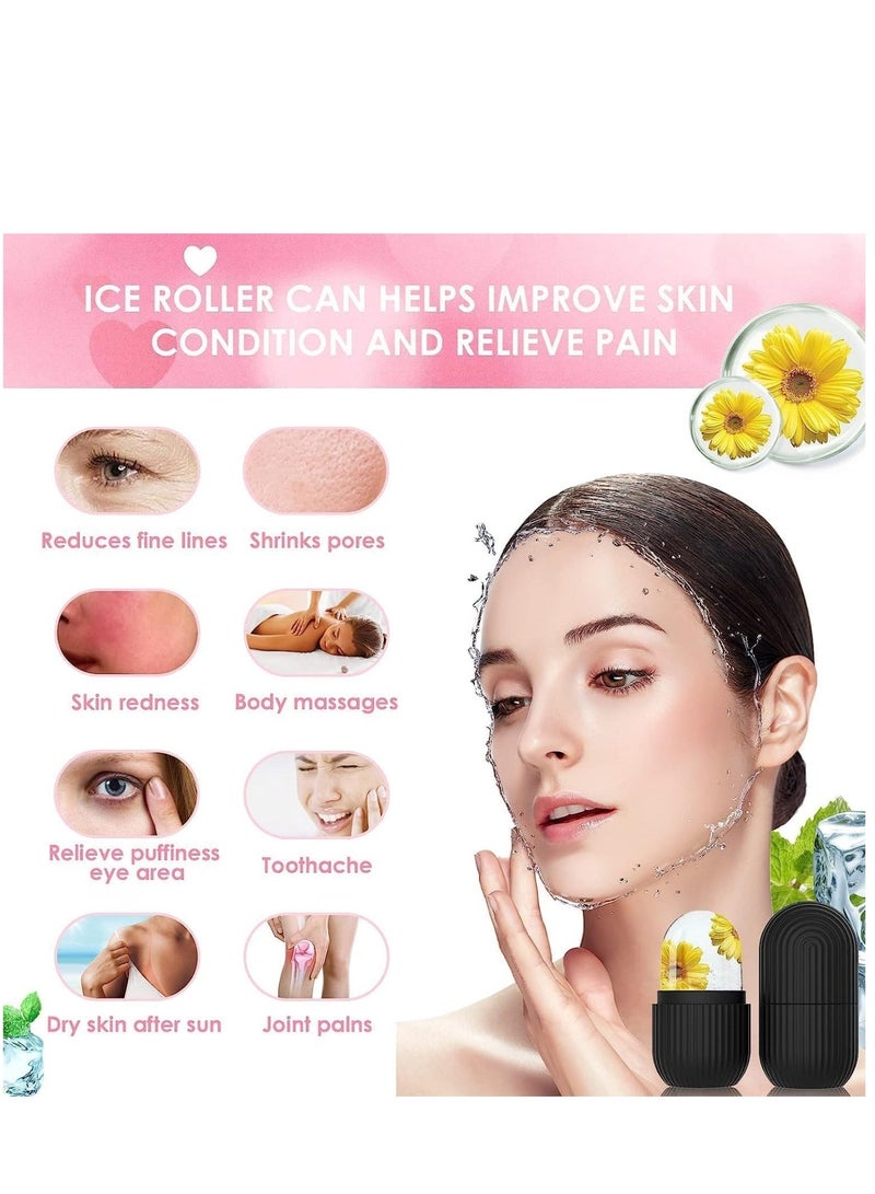Glowudz Silicone Face Massage Ice Roller Black  - Image 4