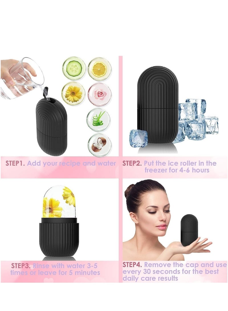 Glowudz Silicone Face Massage Ice Roller Black  - Image 5