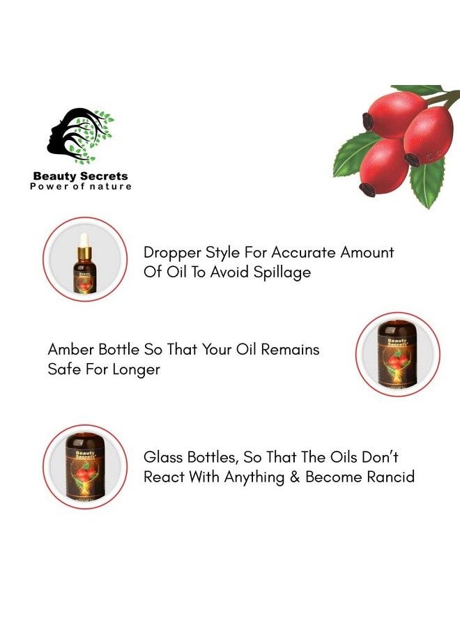 beauty Secrets - Rets Certified Organic Rosehip Oil For Face And Body ; Natural Anti Aging Serum For Skin Care To Improve The Appearance Of Fine Lines Wrinkles & Stretch Marks_30 Ml - Image 1