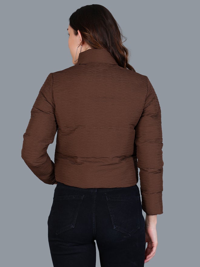 Fort Collins Women Brown Quilted Crop Jacket - Image 5