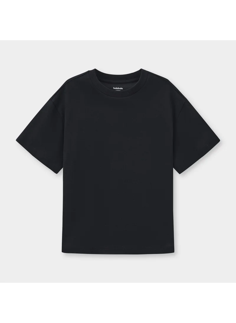 بالابالا Kids Unisex Round neck short-sleeved T-shirt