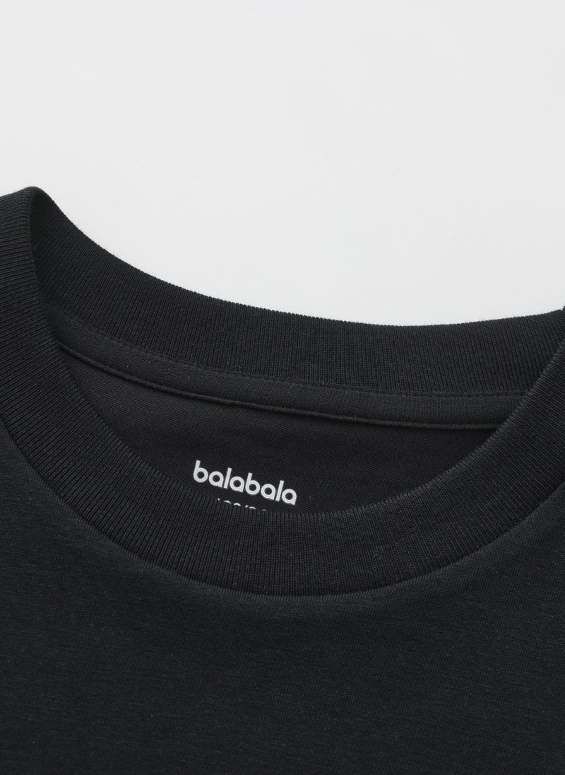 Balabala Kids Unisex Round neck short-sleeved T-shirt - Image 3