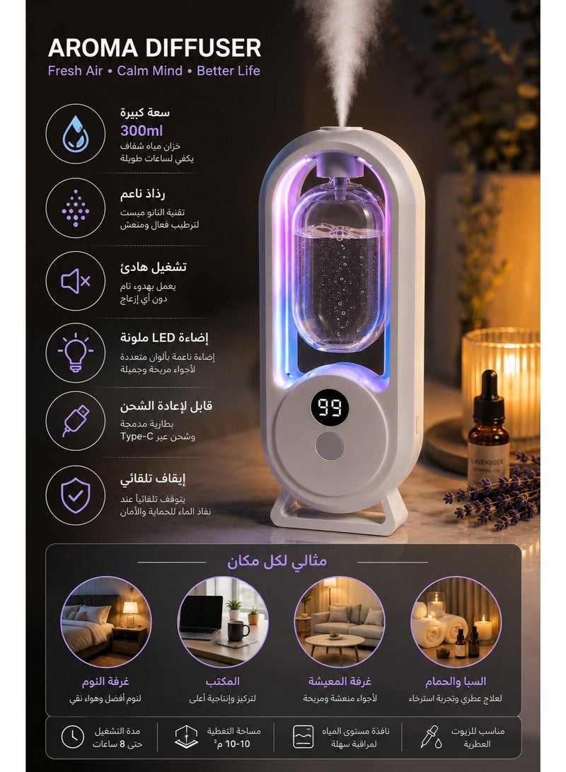 موزع روائح عطرية أوتوماتيكي، بخاخ معطر جو ذكي، موزع روائح أوتوماتيكي صغير، معطر للحمام والغرف، مرطب جو محمول، متعدد الألوان - Image 3