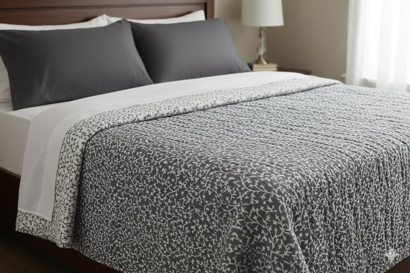 Egyptian Cotton Duvet Cover, 3 Piece Set (Gray, 175X240)