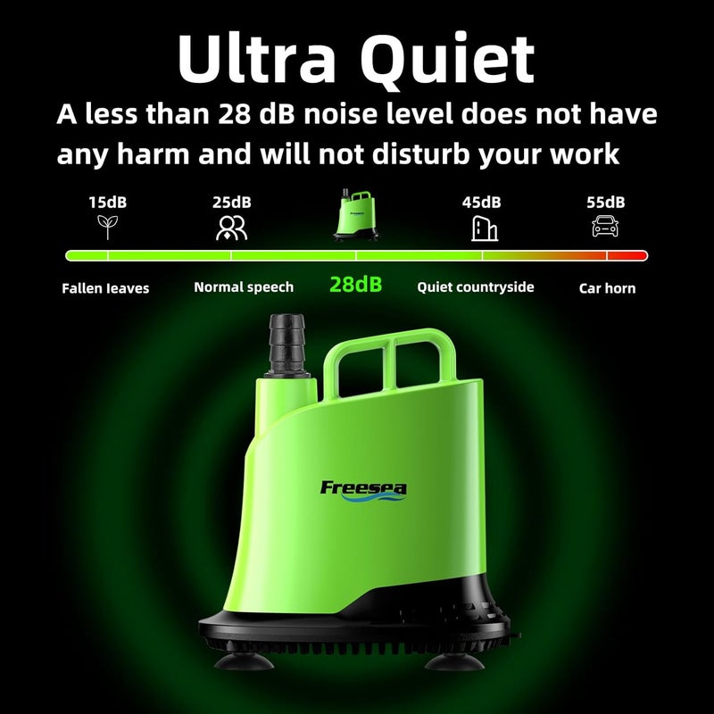 FREESEA Submersible Water Pump For Fountain: 700 GPH 40W Adjustable Small Sump Pump For Aquarium Pond Hydroponic - Image 5