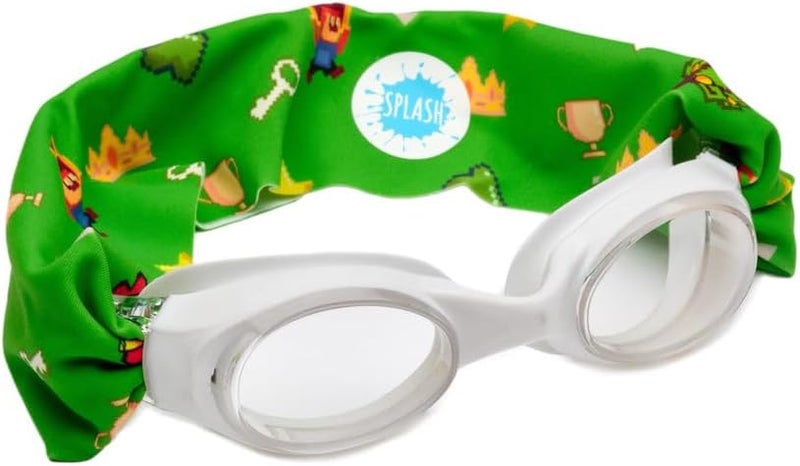 Splash Place نظارات السباحة من سبلاش بليس بحزام قماشي - للبالغين والأطفال - ألوان وردية وبنفسجية - Image 1