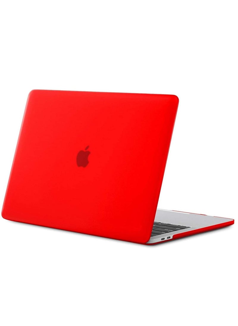 Ntech NTECH Macbook Pro 13 Case 2016 Matte Hard Cover For A1706 A1708 With without Touch Bar & Touch Id Red  - Image 1