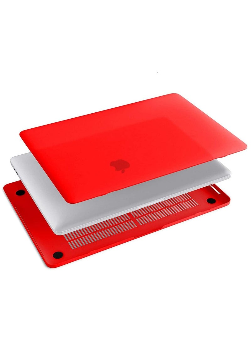 Ntech NTECH Macbook Pro 13 Case 2016 Matte Hard Cover For A1706 A1708 With without Touch Bar & Touch Id Red  - Image 2