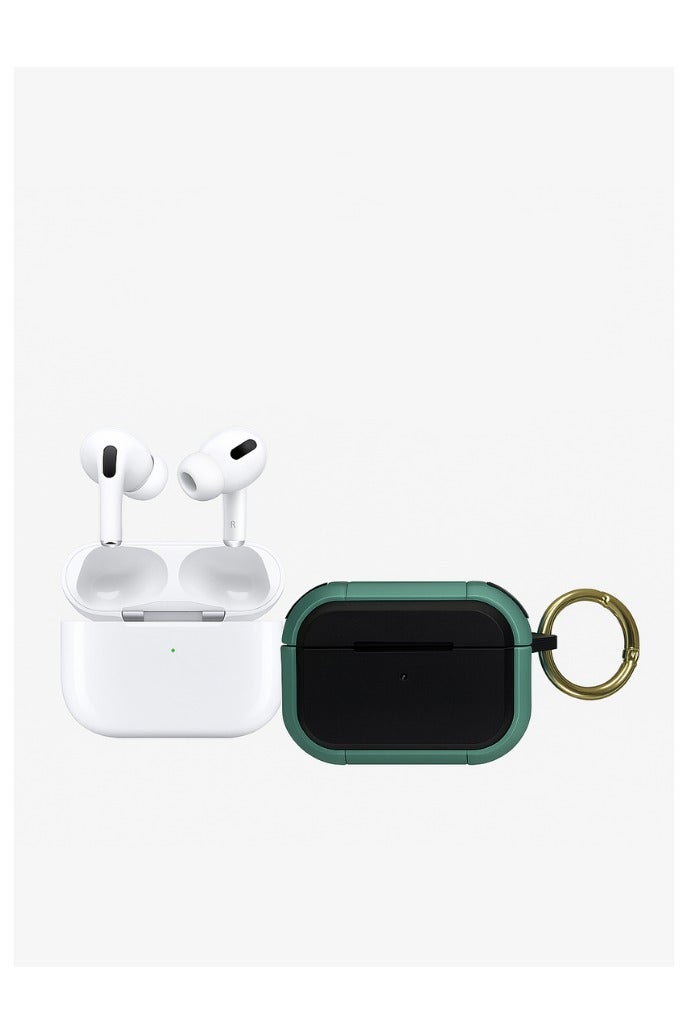 Shockproof Hard Protective Case for AirPods Pro 2 - Green and Black  - Image 3