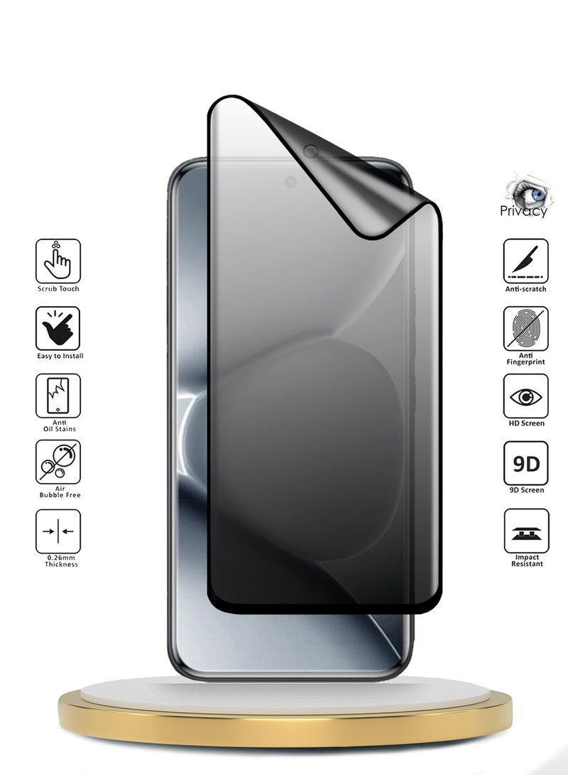 دبليو تيك حامية شاشة كاملة الغراء غير لامعة مرنة من نانو السيراميك الخصوصي من شاومي ريدمي نوت 15 برو+ 5G 2025 (MSCNMP) - شفافة/سوداء - Image 2