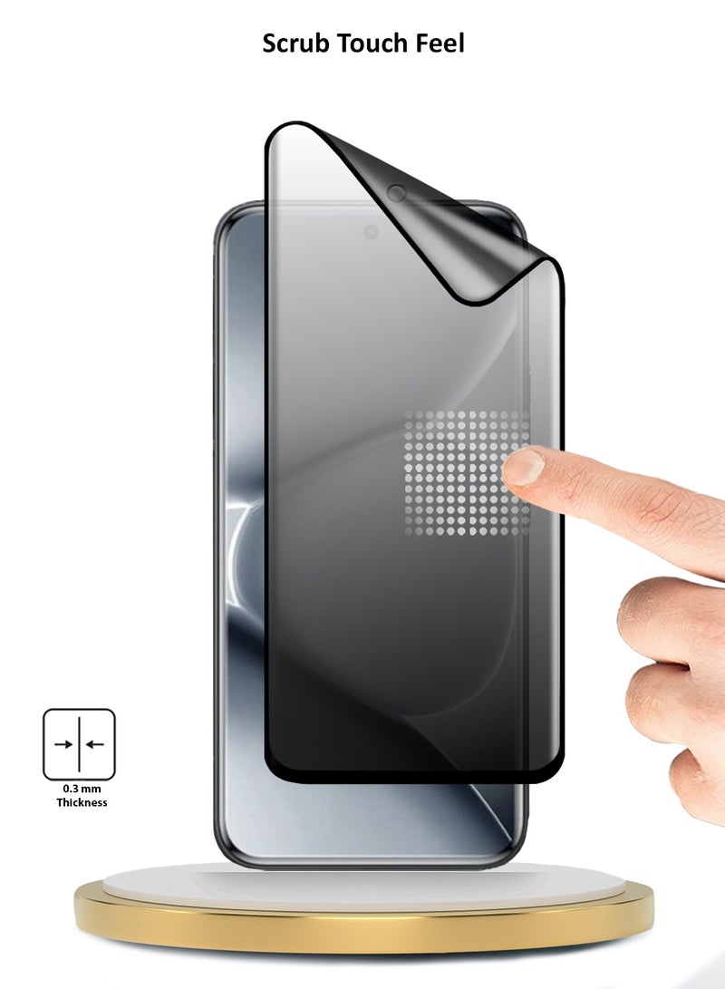 دبليو تيك حامية شاشة كاملة الغراء غير لامعة مرنة من نانو السيراميك الخصوصي من شاومي ريدمي نوت 15 برو+ 5G 2025 (MSCNMP) - شفافة/سوداء - Image 4