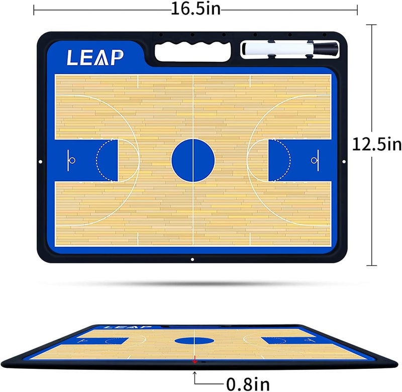 LEAP Coach Board Premium Tactical Clipboard Two Sides with Full & Half Court Dry Erase Marker Board for Basketball, Baseball, Soccer, Football, Hockey - Image 5