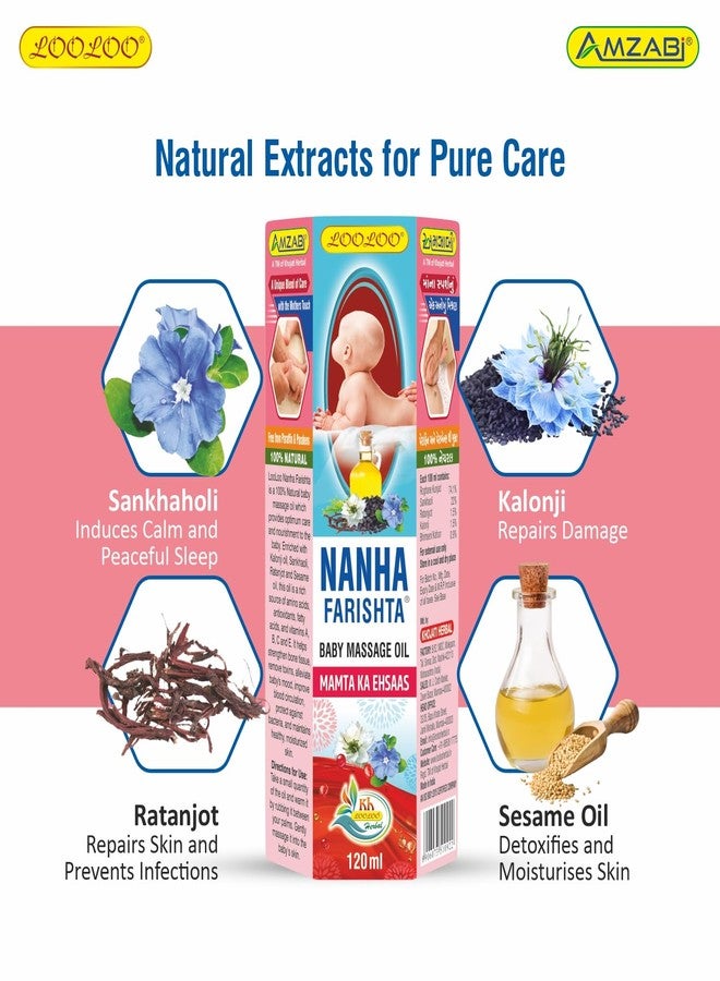 LooLoo Nanha Farishta Baby Massage Oil - Pack of 1-120ml - Image 4