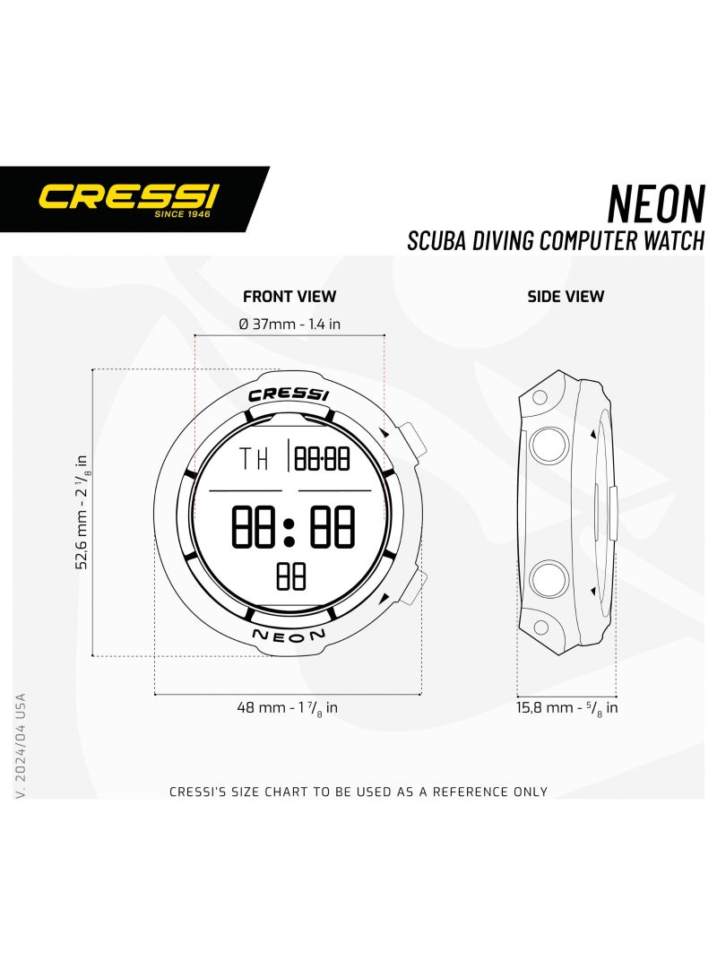 Cressi Neon Dive Computer Grey - Image 2
