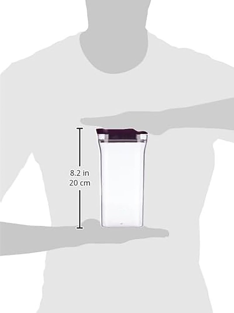 Homeor Plastic Storage Jar and Container Set I Air Tight & BPA Free Stackable Containers for Kitchen Storage Set I Grocery Kitchen Container Set I Multipurpose Kitchen Jar, 1100 Ml Each, Set 6, Purple - Image 2