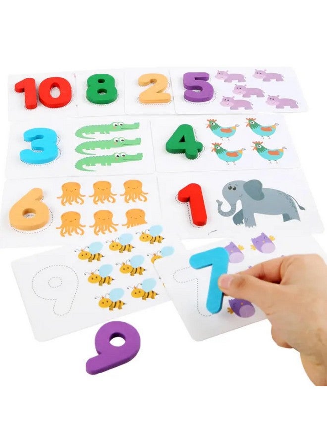 Chocozone Wooden Learning Educational Board For Kids, Learning Puzzle Toys For 2 Years Old Boys & Girls (Spelling & Numbers) - Image 4