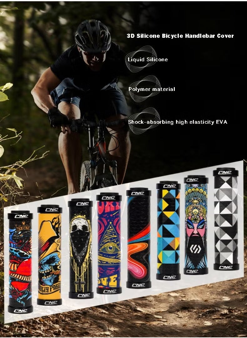 CNC Bike Handlebar Grips,MTB Silicone Grips,Gel Grips for Mountain Bike/Bicycle  - Image 5