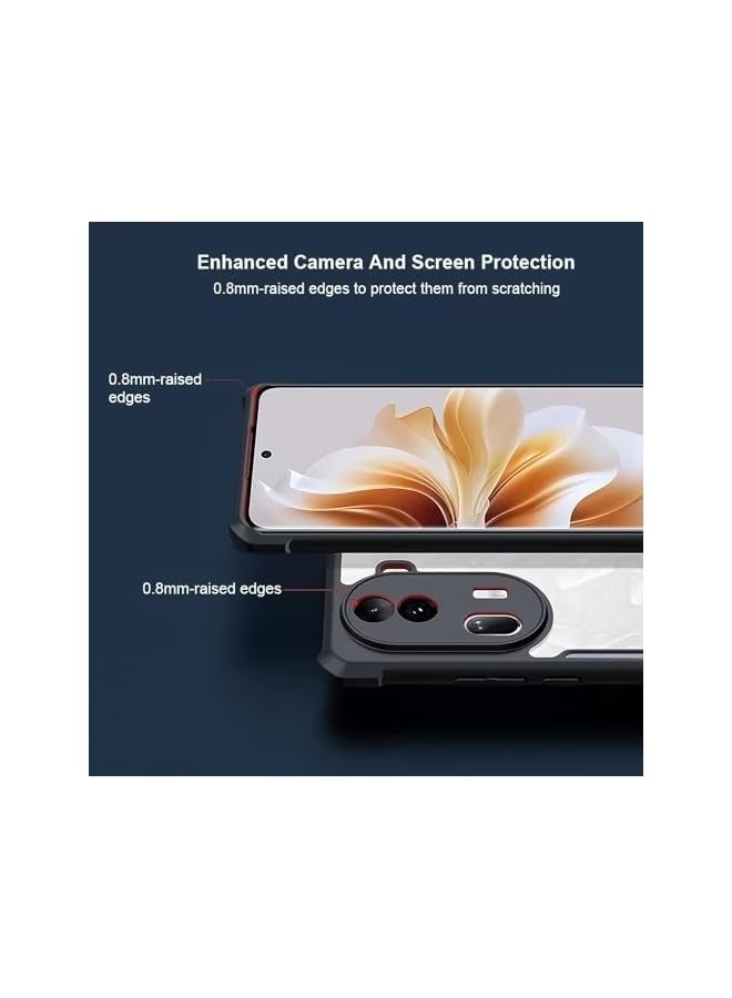 erorex OPPO Reno 12 Pro Cover, Camera Lens Protection Case, TPU Shockproof Airbags Bumper Anti-Yellowing Mobile Phone Back Cover, Slim Fit Protective Casing - Image 3