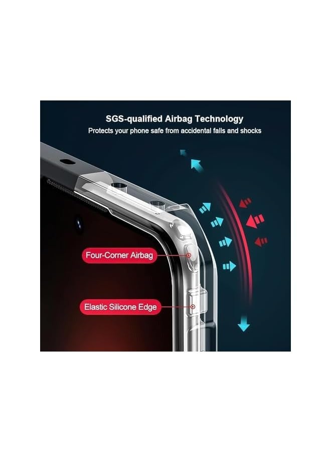 erorex OPPO Reno 12 Pro Cover, Camera Lens Protection Case, TPU Shockproof Airbags Bumper Anti-Yellowing Mobile Phone Back Cover, Slim Fit Protective Casing - Image 5