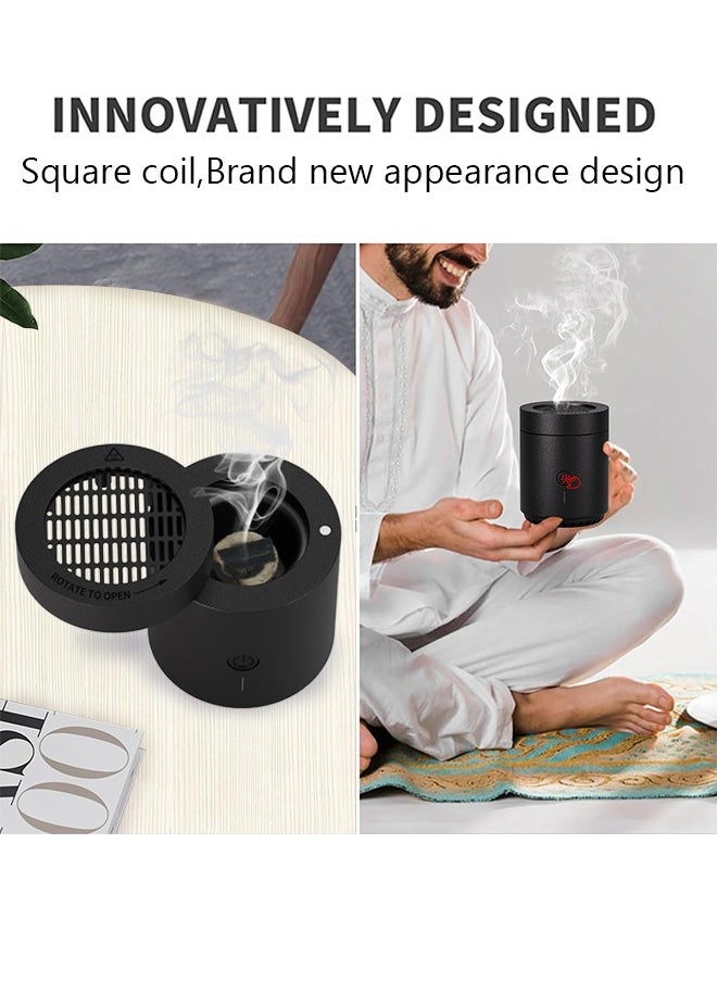 Portable Electronic Incense Burner Bukhoor with Magnetic Cover USB Type-C Rechargeable for Home
