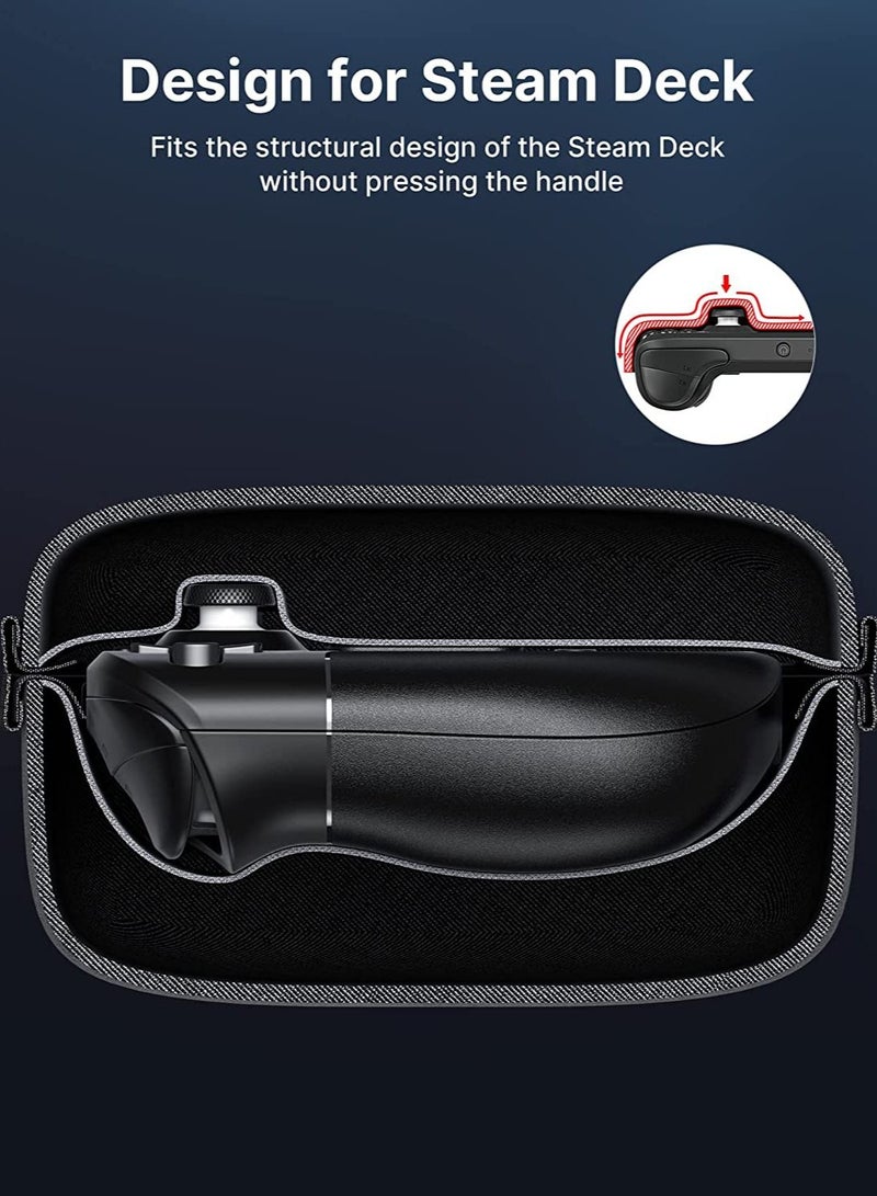 Carrying Case Compatible with Steam Deck, Protective Hard Shell Carry Case Built-in AC Adapter Charger Storage, Portable Travel Carrying Case Pouch for Steam Deck Console  Accessories - Image 5
