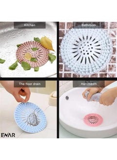 Generic Hair Catcher Durable Silicone Hair Stopper Shower Drain Covers Easy to Install and Clean Suit for Bathroom Bathtub and Kitchen 5 Pack  - Image 3