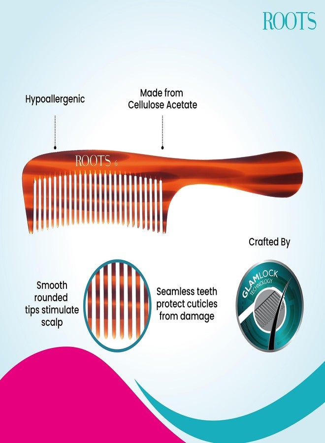 ROOTS Hair Comb 6 Cellulose acetate material - Image 2