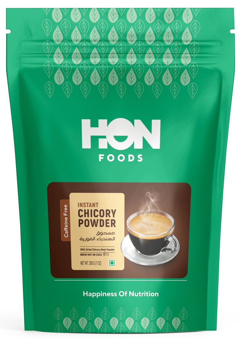 HON FOODS - Chicory Root Powder 200 Gram (7 OZ) | Roasted & Granulated | Gluten Free | Rich Source of Inulin Fiber - Image 1