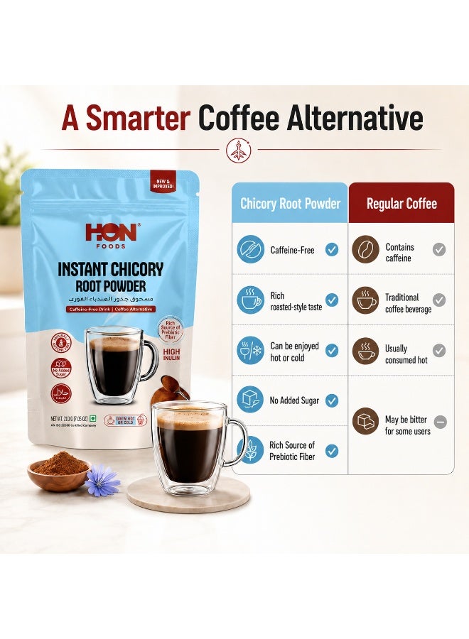HON FOODS Instant Mix Chicory Root Powder (caffeine- free Coffee Substitute) 200 Gram (7 OZ) | Roasted & Granulated | Gluten Free | Rich Source of Inulin Fiber - Image 4