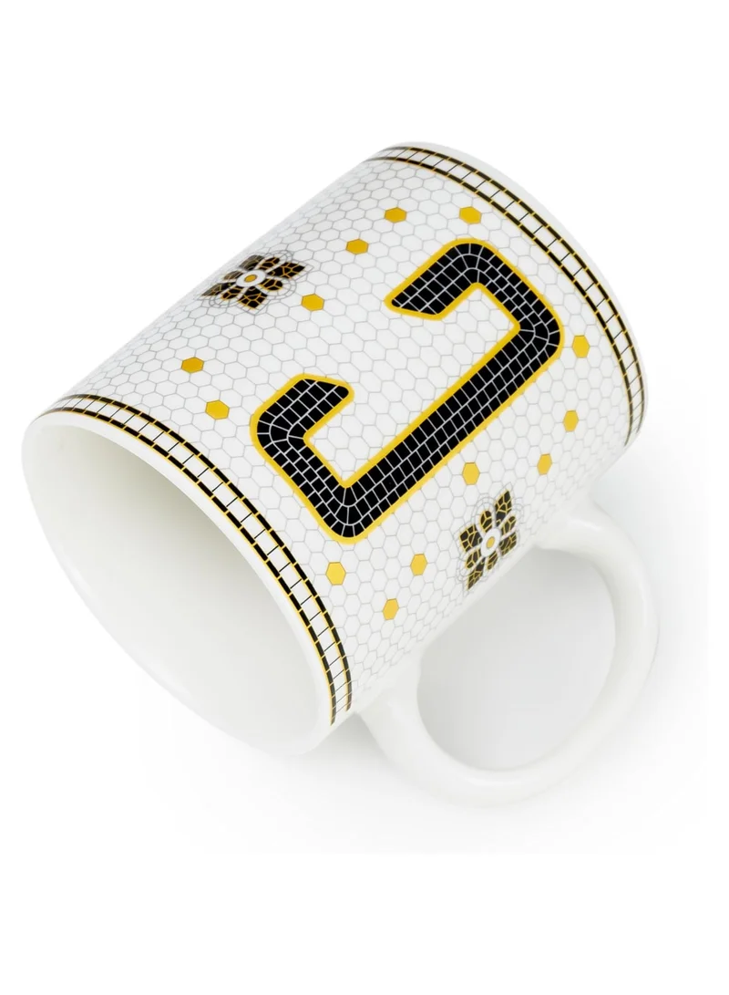 Cuisine Art Cuisine Art Letter C Printed Porcelain Ceramic Tea Coffee Mug 300ml - Stylish and Durable Mug for Hot Beverages