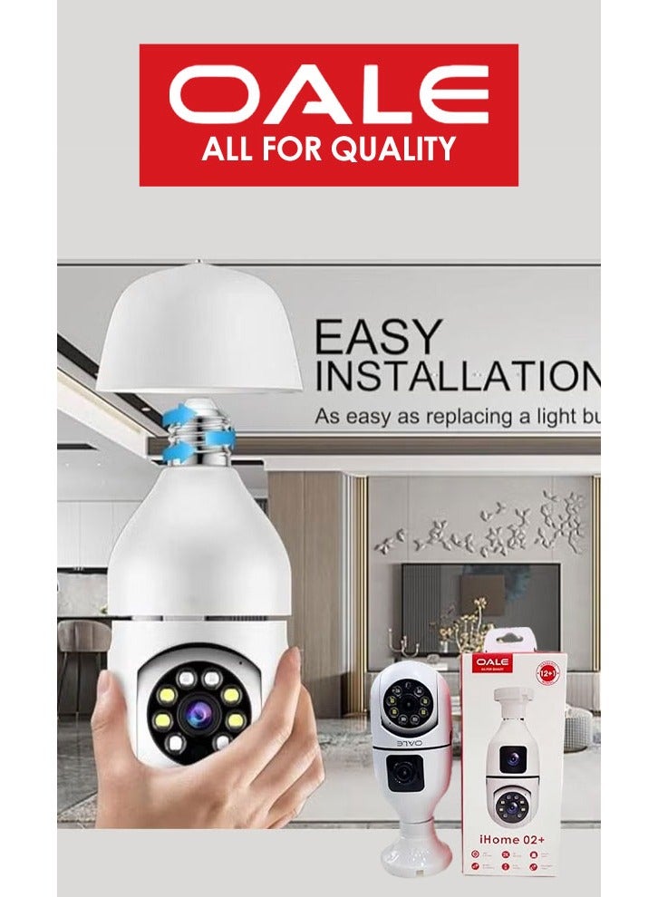 OALE OALE Home 02 WiFi Security Camera Dual Track Rotation Two Way Audio Indoor Smart Surveillance 360° Pan Tilt Full HD 1080P Motion Detection Night Vision up to 10m Mobile App Control MicroSD Storage Baby Pet Monitoring Home Safety Camera  - Image 5