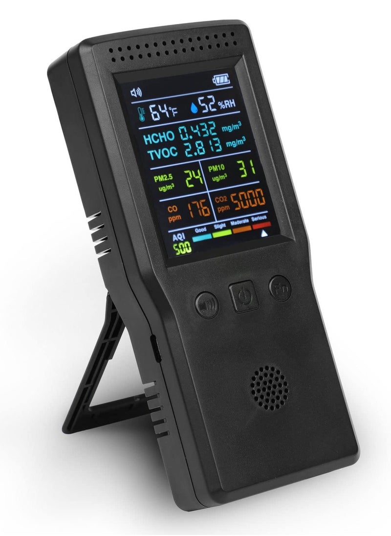 Y&D - 9 in 1 Air Quality Monitor, Formaldehyde Detector Indoor, Temperature & Humidity Meter, Pollution Tester, Sensor, Detect PM2.5/PM10 Test Indoor HCHO TVOC Volatile Organic Compound Gas - Image 1