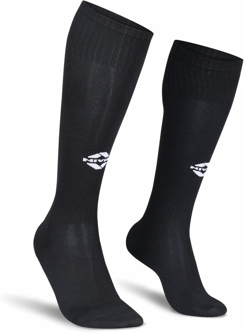 Nivia Ashtang 2.0 Football Stockings, soccer stockings, stockings for men (Black, Small) - Image 1