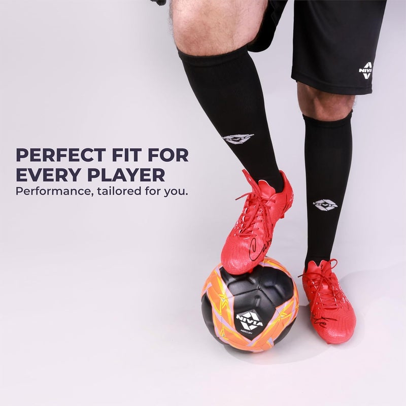 Nivia Ashtang 2.0 Football Stockings, soccer stockings, stockings for men (Black, Small) - Image 3