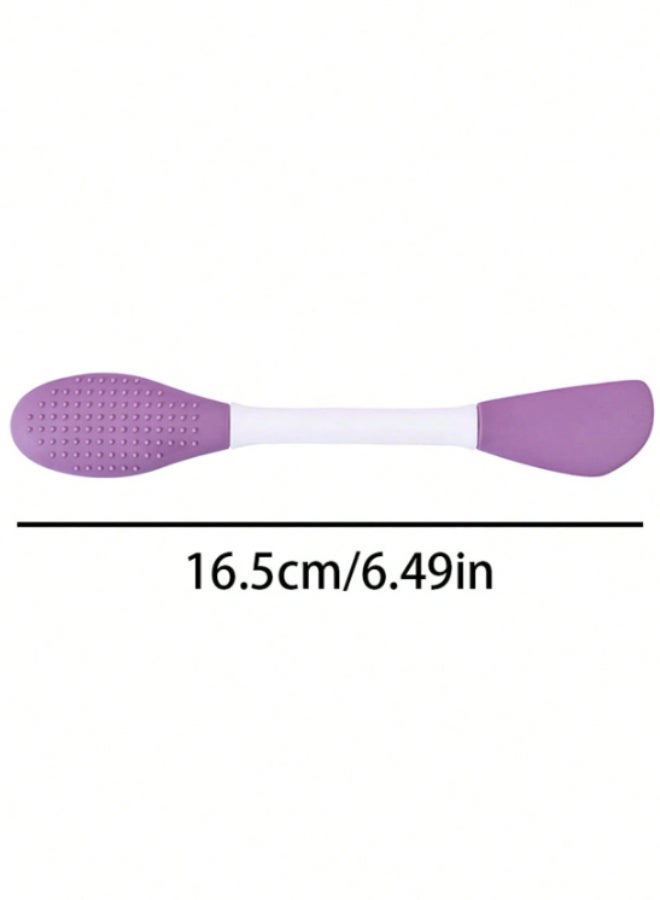 Premium 2-Piece Dual-Sided Silicone Facial Mask Brush and Scrubbing Tool, Soft Manual Face Cleanser for Deep Pore Cleaning and Exfoliating, Hygienic Silicone Spatula for Smooth Mud Mask Application and Skin Care. - Image 3