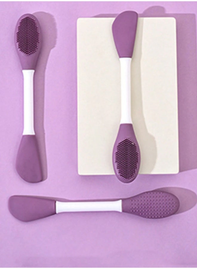 Premium 2-Piece Dual-Sided Silicone Facial Mask Brush and Scrubbing Tool, Soft Manual Face Cleanser for Deep Pore Cleaning and Exfoliating, Hygienic Silicone Spatula for Smooth Mud Mask Application and Skin Care. - Image 5
