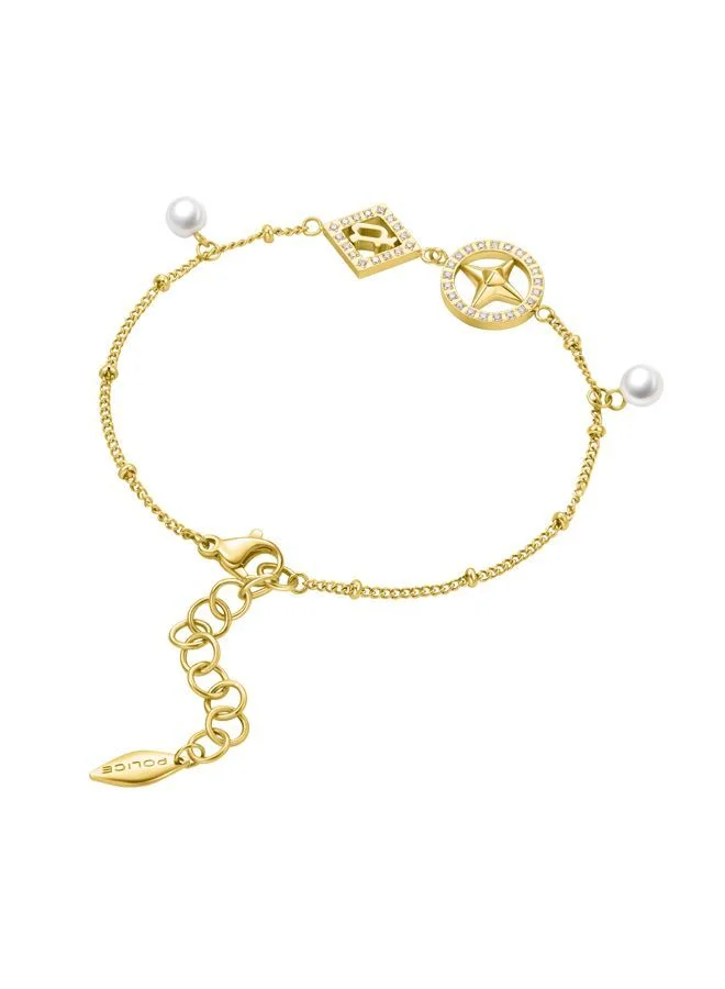 POLICE Sheeny Bracelet for Women Gold Plating with PearlsPEJLB0002105