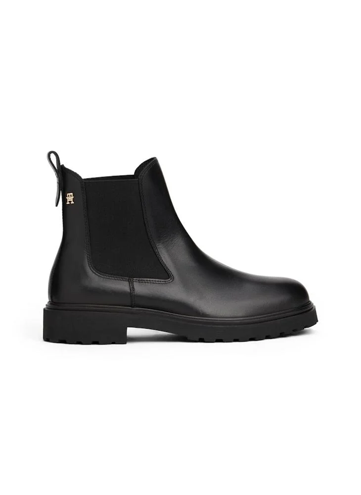 تومي هيلفيغر Lightweight Leather Cleat Chelsea Boots