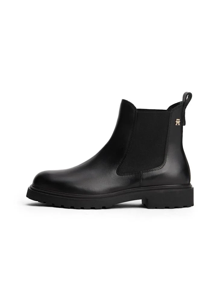 تومي هيلفيغر Lightweight Leather Cleat Chelsea Boots