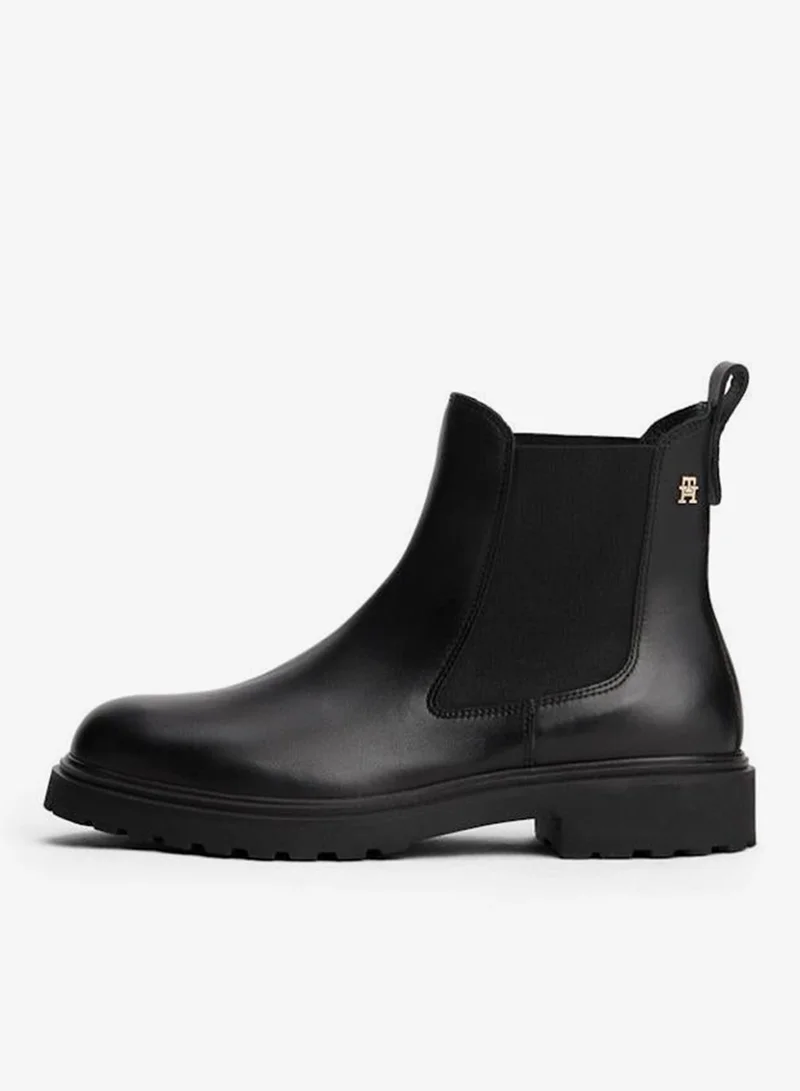 TOMMY HILFIGER Leather Cleated Chelsea Boots