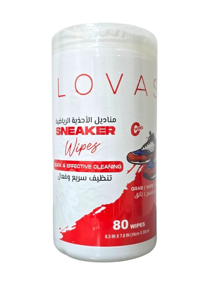 lovasa Sneaker Wipes 80 wipes - Image 1