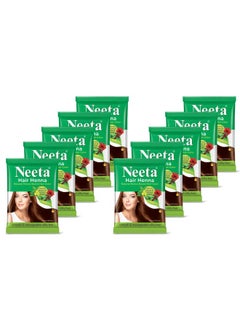 Neeta Hair Henna Colour Natural Brown Hair Color With 5 Natural Herbs, Ammonia Free Hair Colour For Women And Men, Natural Henna Based Hair Color (15G, Pack Of 10)  - Image 1