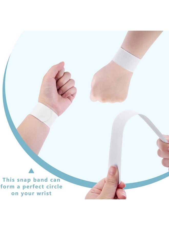 LovesTown 54Pcs Slap Bracelets White Party Slap Bracelets Diy Wrist Bands Bulk Blank Snap Band For Kids Birthday Party Favors School Crafts - Image 4