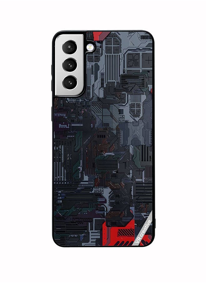 VR CREATIVE Protective Case Cover For Samsung Galaxy S22 5G Tech Design Multicolour  - Image 1