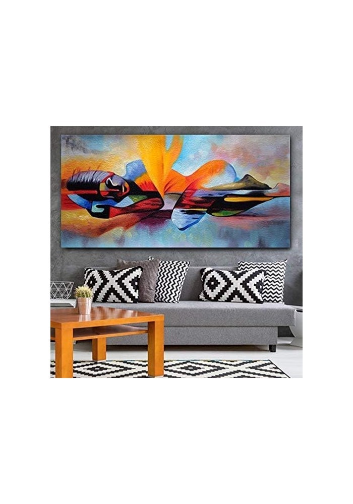 BPA Abstract Woman Colorful Oil Painting Print - Image 4