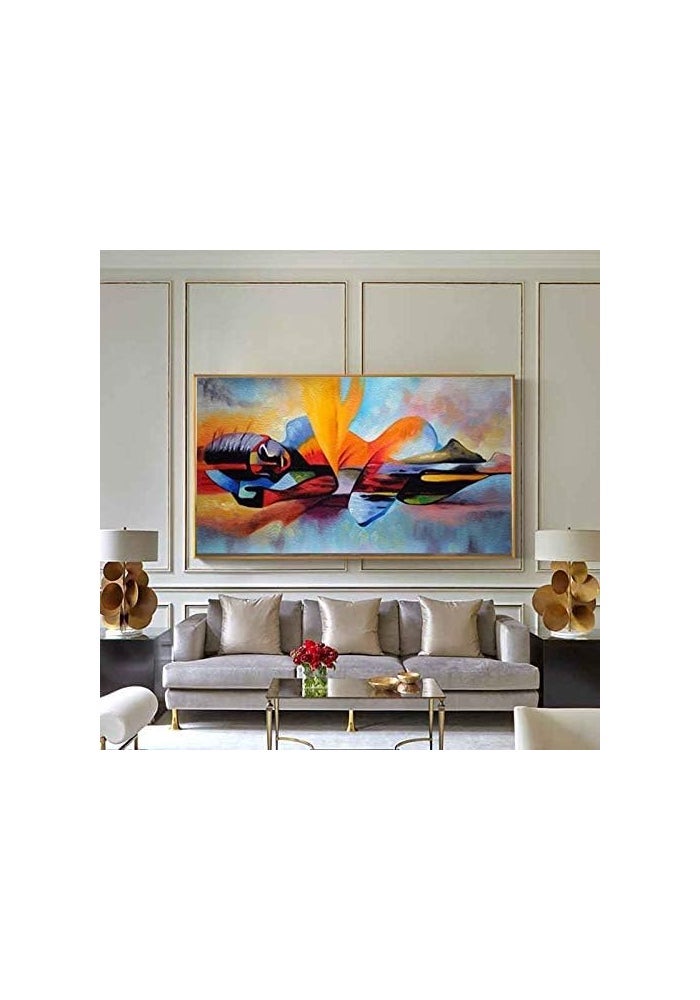 BPA Abstract Woman Colorful Oil Painting Print - Image 5